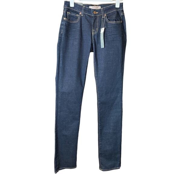 NWT J Brand Women's Bombshell Curvy Denim Jeans Dark Wash Straight Leg 27 - Picture 1 of 13
